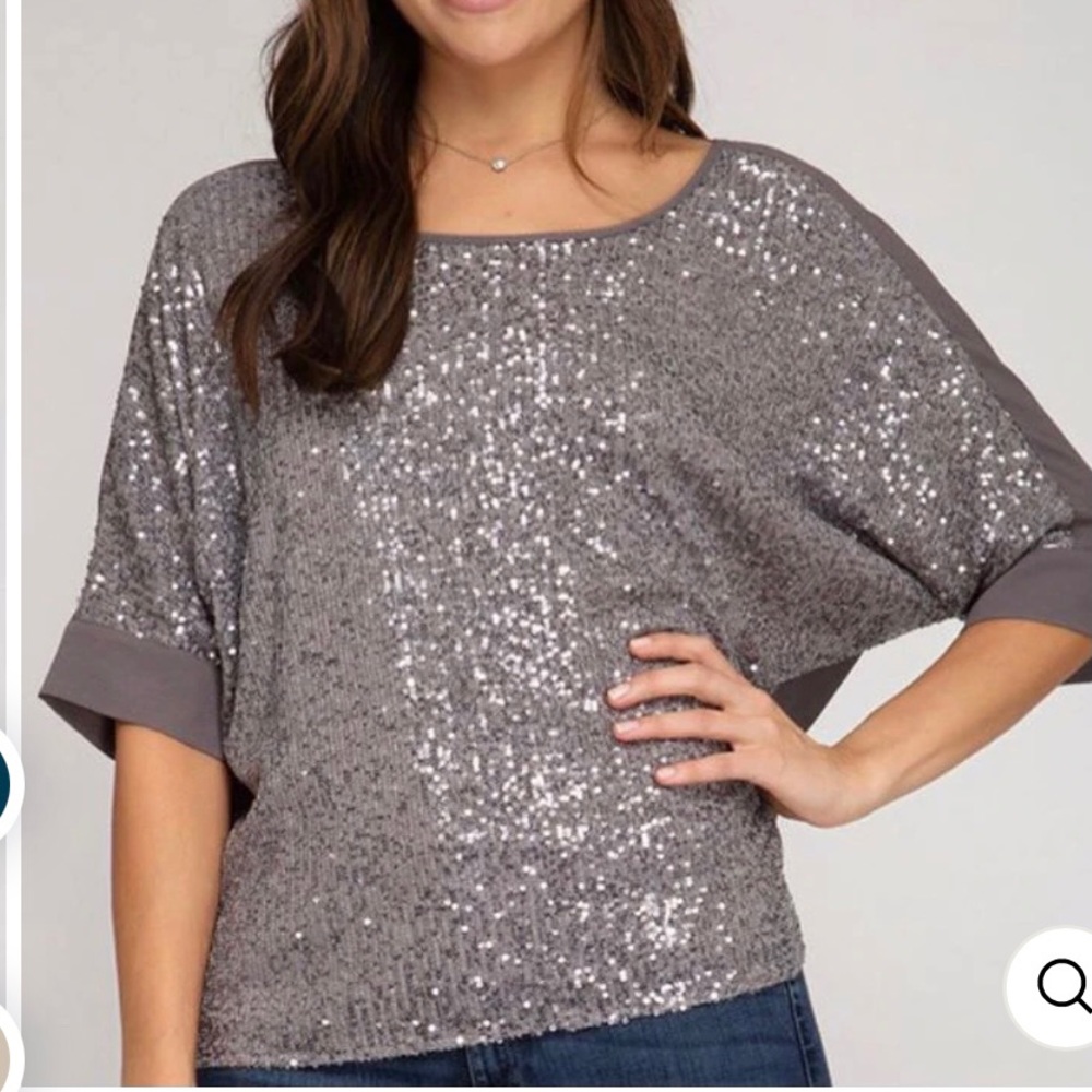 Sadie Sequinned Short Sleeve Top | Local Boutique - Allo Clothing Co